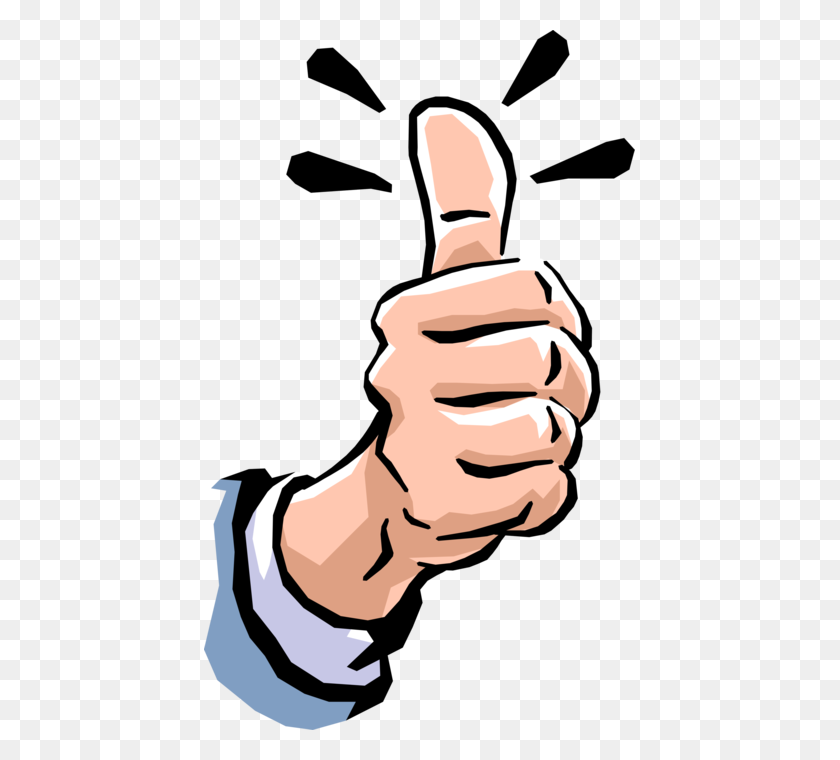 431x700 Hand Gestures Thumbs Up Okay Sign - Ok Sign PNG