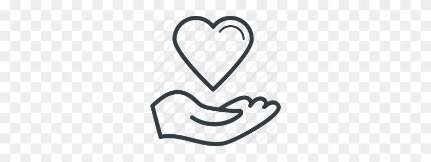 256x256 Hand Giving Heart Hand Holding Heart Heart Care Love Clipart - Giving Clipart