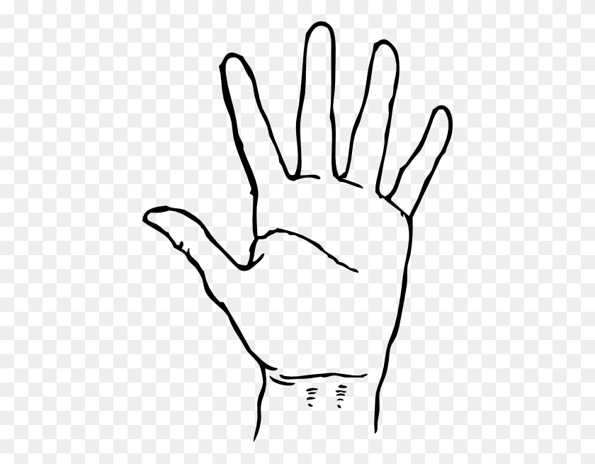 438x595 Hand Glove - Peace Sign Clipart Black And White