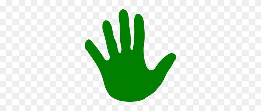 294x298 Hand Green Left Clip Art - Left Hand Clipart