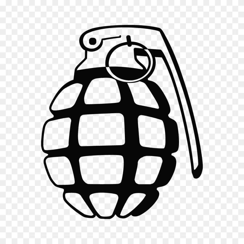 1051x1051 Hand Grenade Decal Style - Grenade PNG