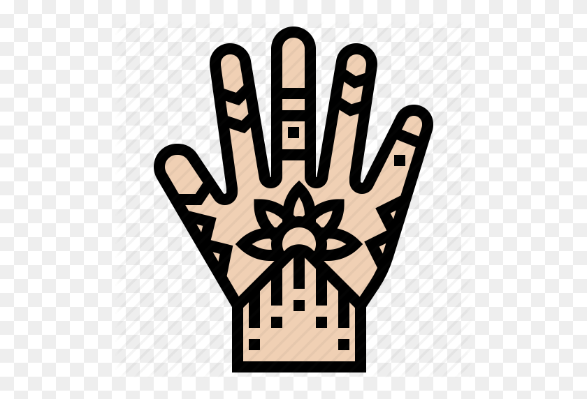 512x512 Hand, Henna, India Icon - Henna PNG
