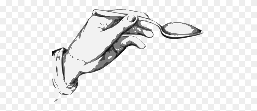 500x303 Hand Holding A Spoon Vector Clip Art - Hold Clipart