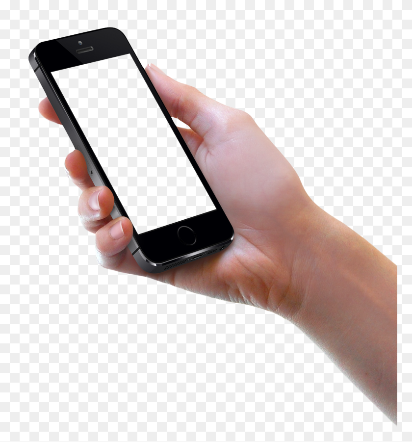 1296x1398 Hand Holding Black Iphone Png Image - Black Iphone PNG