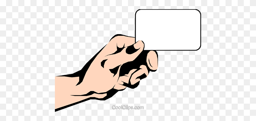 480x337 Hand Holding Card Royalty Free Vector Clip Art Illustration - Hand Holding PNG