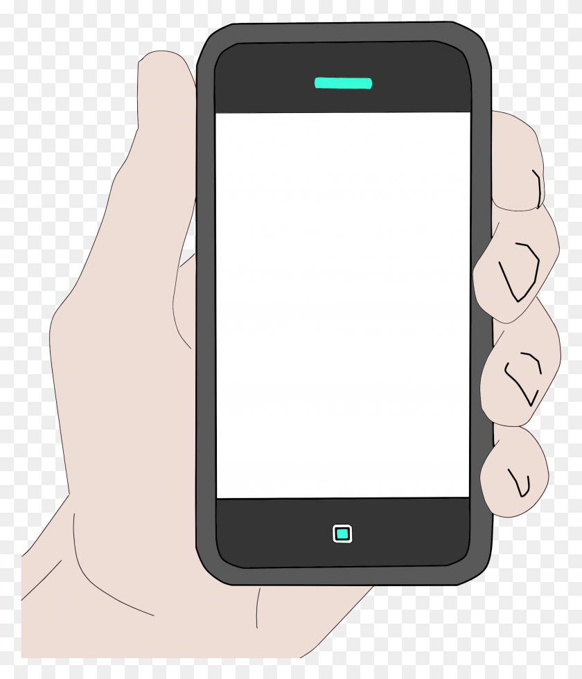 1987x2344 Hand Holding Cell Phone Icons Png - Phone Icon PNG