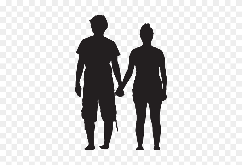 512x512 Hand Holding Couple Silhouette - Couple Silhouette PNG
