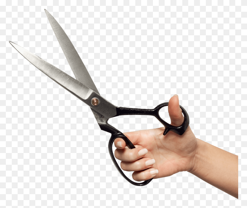 3000x2491 Hand Holding Huge Scissors Transparent Png - Shears PNG