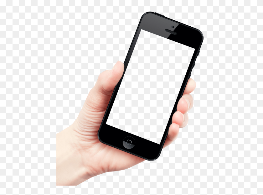 480x562 Hand Holding Smartphone Apple Iphone Png - Iphone PNG