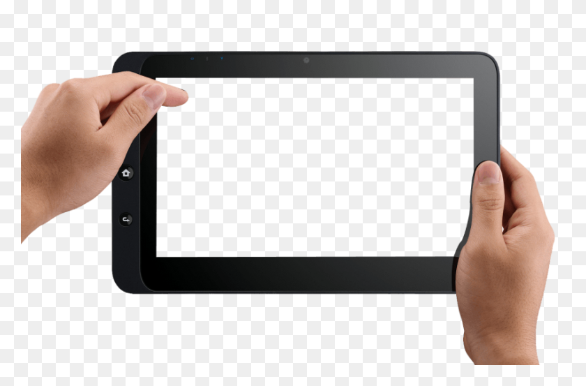 850x538 Hand Holding Tablet Png - Hand Holding Iphone PNG