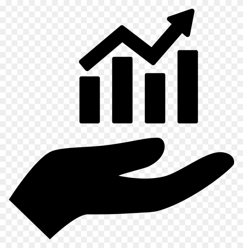 956x980 Hand Holding Up A Financial Graph Png Icon Free Download - Hand Holding PNG