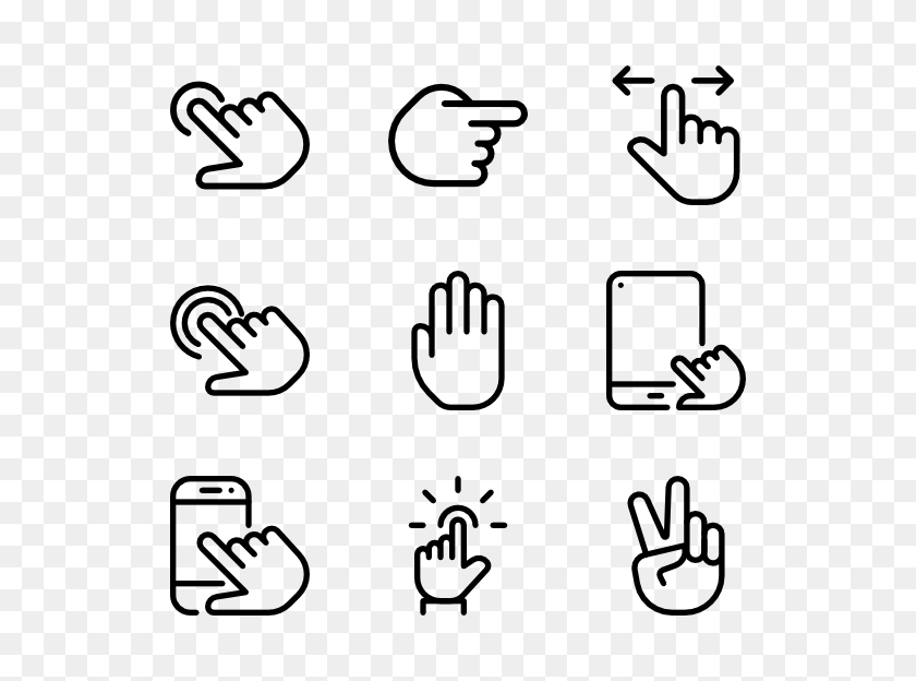 600x564 Hand Icon Packs - Watch Hands PNG