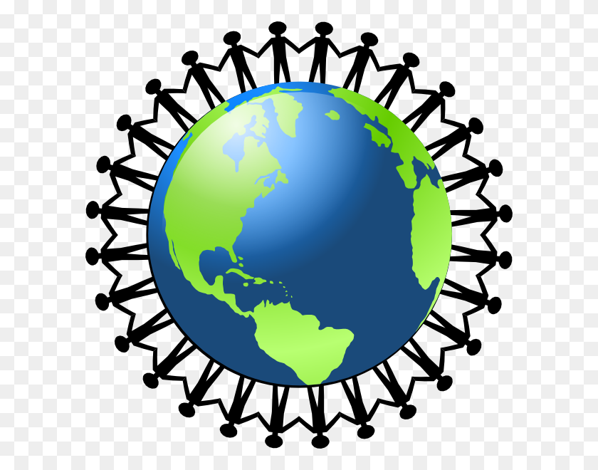 600x600 Hand In Hand People Around Globe Clipart Collection - Mlk Clipart