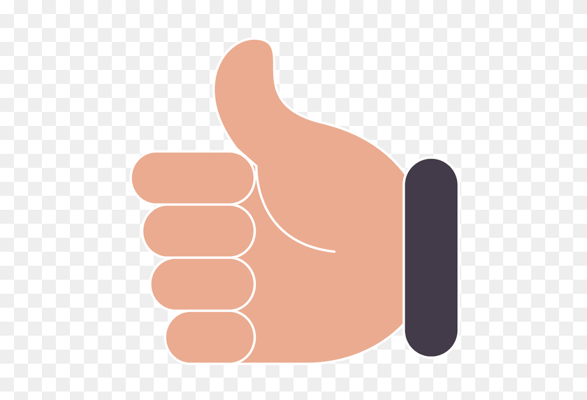 512x512 Hand Ok Thumbs Up With White Stroke - Ok Hand PNG
