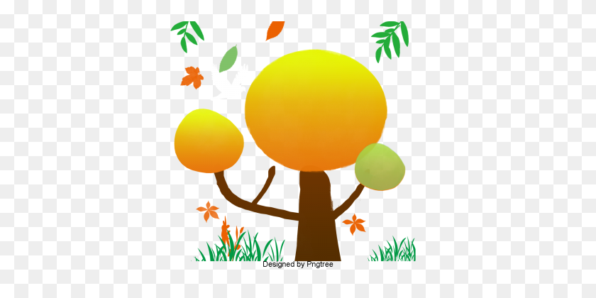 360x360 Hand Painted Autumn Tree Png, Vectors, And Clipart For Free - Autumn PNG