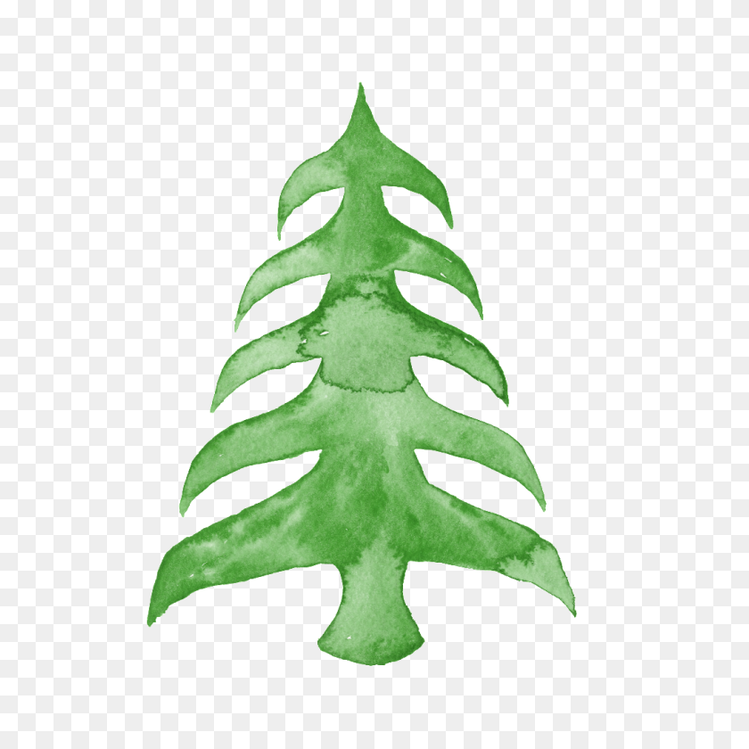 1024x1024 Hand Painted Beautiful Christmas Tree Png Transparent Free Png - Christmas Tree PNG Transparent