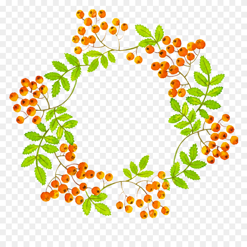 1024x1024 Hand Painted Beautiful Green Leaf Wreath Vector Free Png - Leaf Wreath PNG