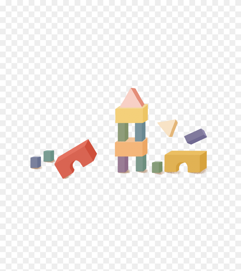 2289x2601 Hand Painted Cartoon Building Blocks Free Download Png - Building Blocks PNG