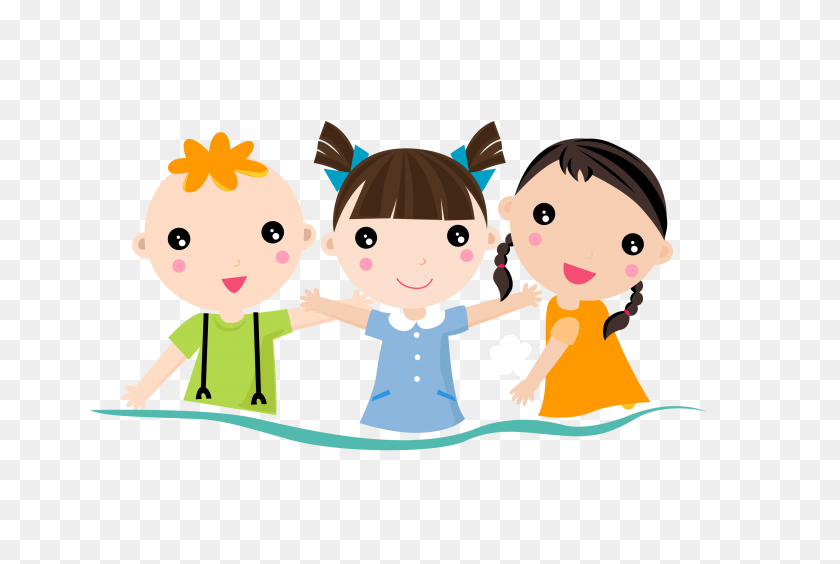 2990x1933 Hand Painted Cartoon Flat Children S Decorative Free Png - Children Playing PNG