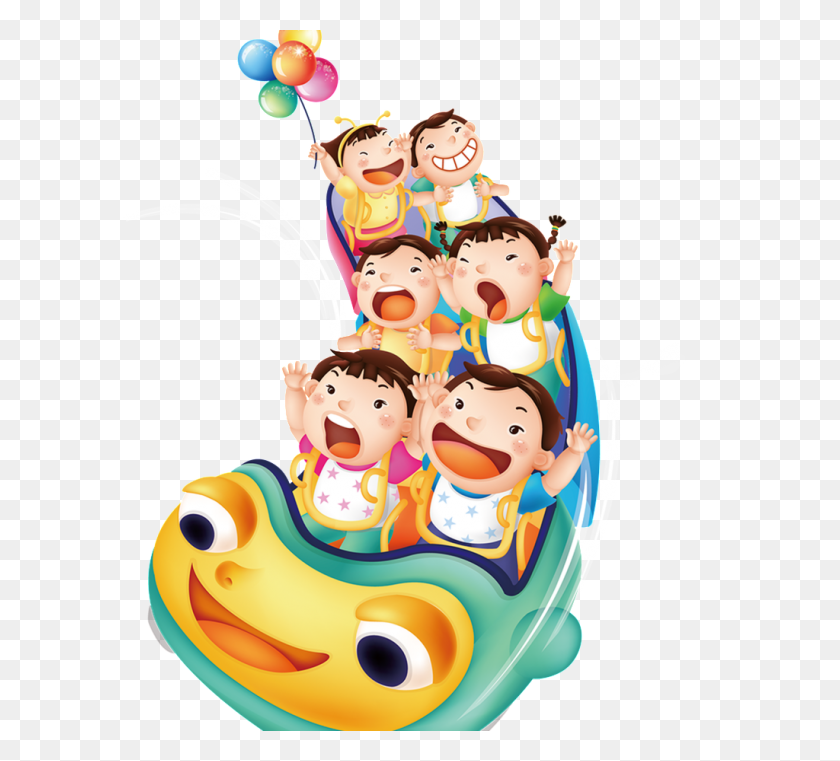 1024x921 Hand Painted Children S Transparent For Roller Coaster Ride Free - Roller Coaster PNG