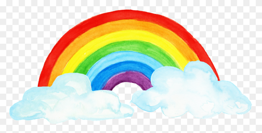 1024x481 Hand Painted Rainbow Png Transparent After Rain Free Png - Rain Effect PNG
