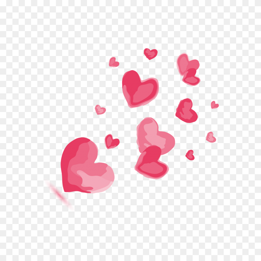 2000x2000 Hand Painted Watercolor Pink Love Decoration Vector Free Png - Pink Watercolor PNG
