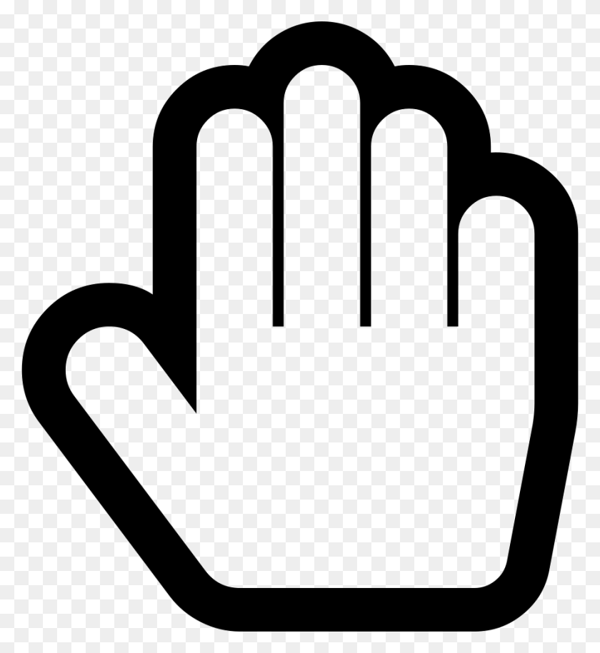 894x980 Hand Paper O Hand Stop O Png Icon Download Free - Hand Icon Png