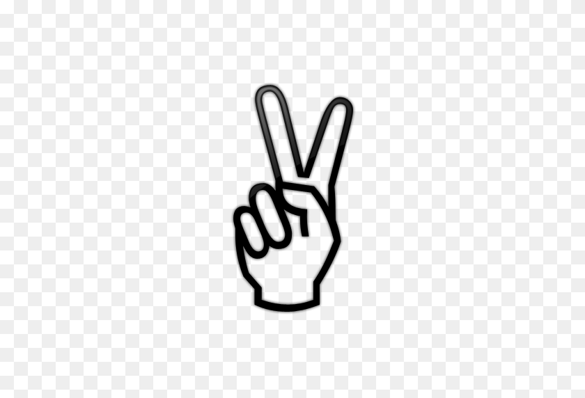 512x512 Hand Peace Sign Clip Art Clip Art - Peace Sign Clipart Black And White