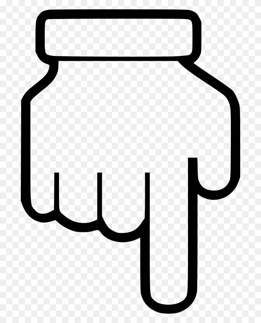 708x980 Hand Point Down Png Icon Free Download - Meth Clipart