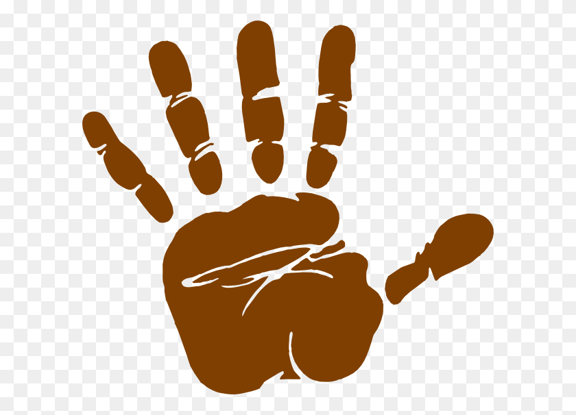 600x546 Hand Pointing African Clip Art - Pointing Hand Clipart
