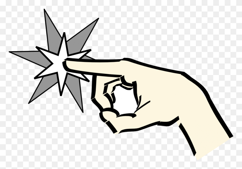 1000x675 Hand Pointing At Star Clipart, Vector Clip Art Online - Star Clipart Vector