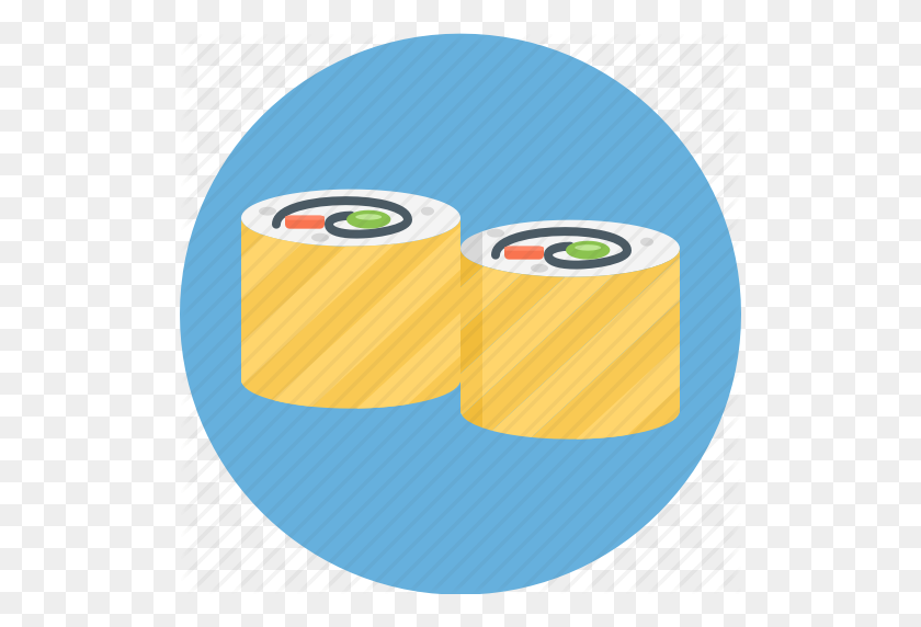 512x512 Hand Roll, Japanese Roll, Roll, Sushi, Sushi Roll Icon - Sushi Roll PNG