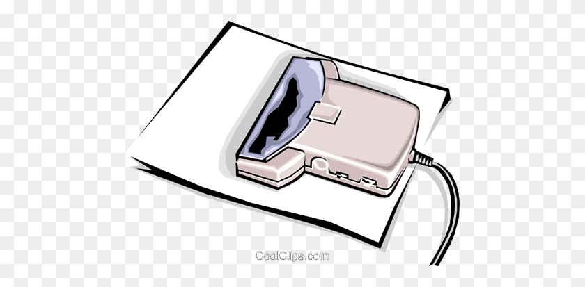 480x353 Hand Scanner Royalty Free Vector Clip Art Illustration - Scanner Clipart