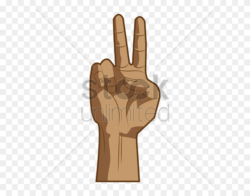 600x600 Hand Showing Peace Sign Vector Image - Peace Sign Hand PNG