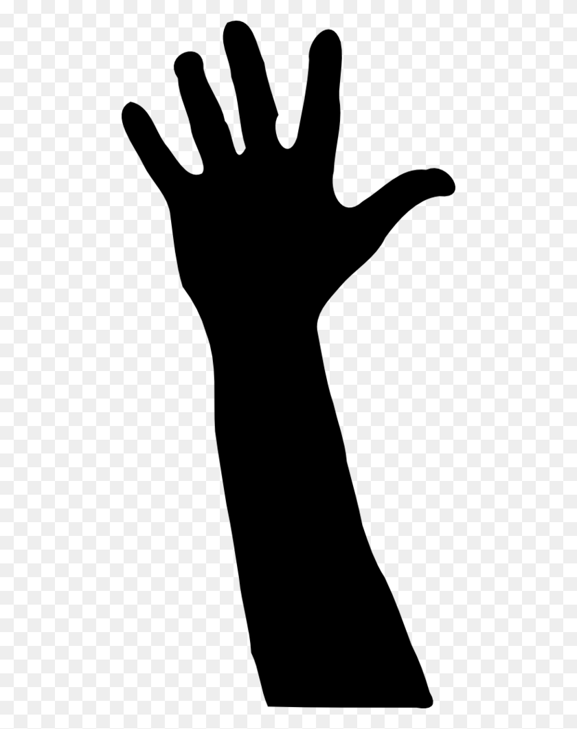 486x1001 Hand Silhouette Cliparts - Cupped Hands Clipart