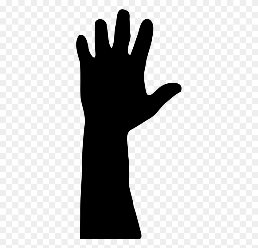 343x749 Hand Silhouette Drawing Arm - Sprinter Clipart