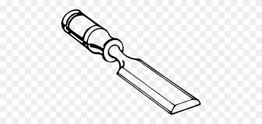 448x340 Hand Tool Hammer Przecinak Chisel - Wrench Clipart Black And White