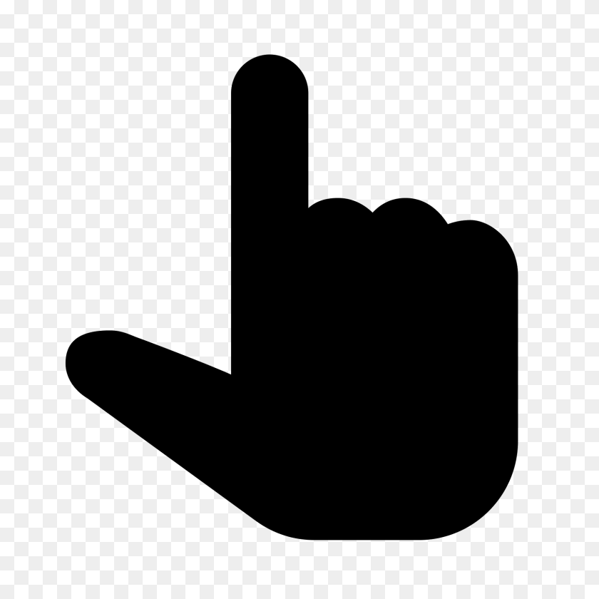 1600x1600 Hand Up Filled Icon - Foam Finger PNG