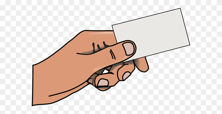 600x373 Hand With Card Png Clip Arts For Web - Card PNG