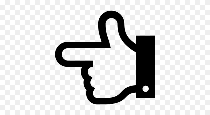 400x400 Hand With Finger Pointing To The Left Outline Free Vectors - Finger Pointing PNG