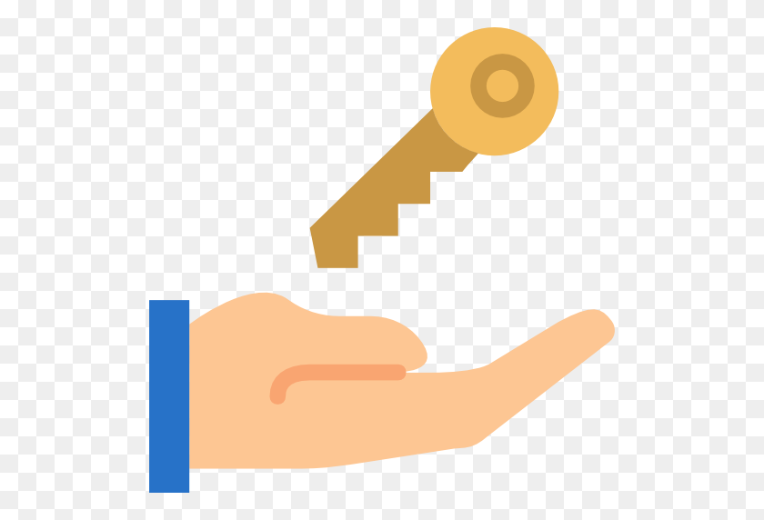 512x512 Hand With House Key Icon - Key Icon PNG