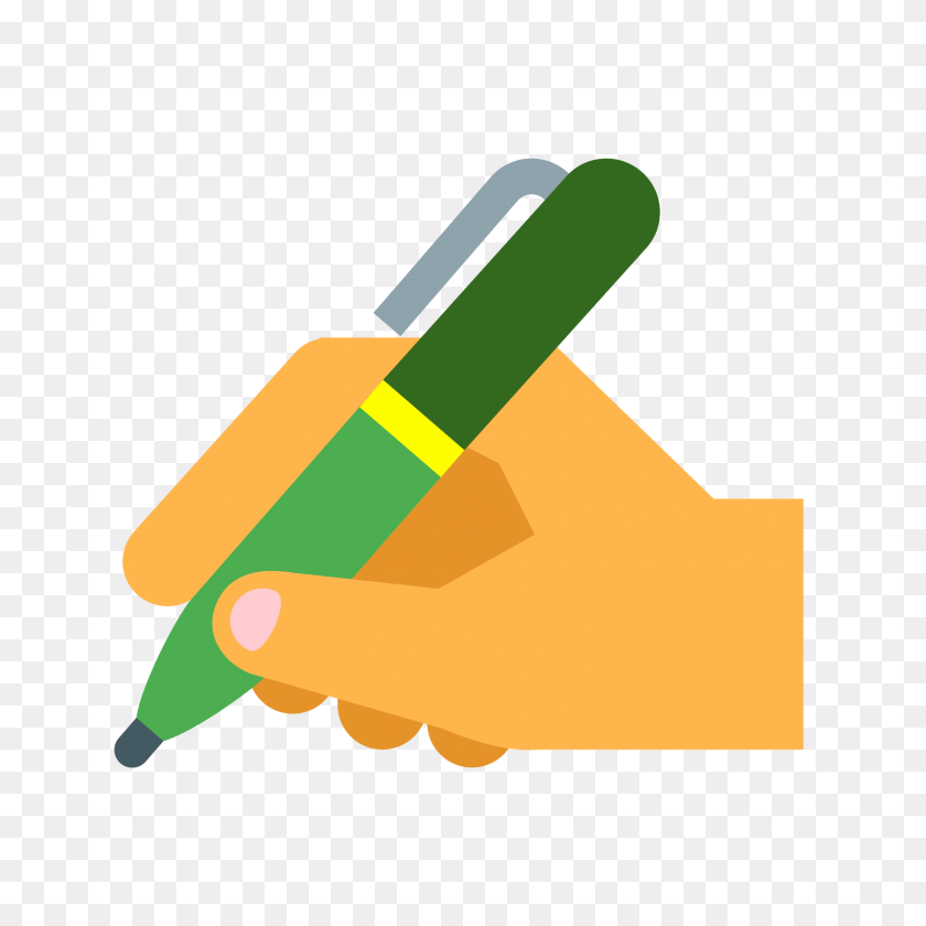 1600x1600 Hand With Pen Icon - Pen PNG