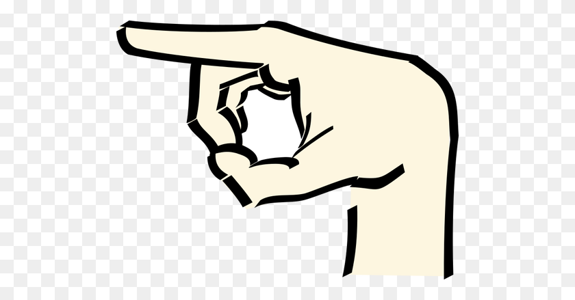 500x379 Hand With Raised Index Finger - Foam Finger Clipart