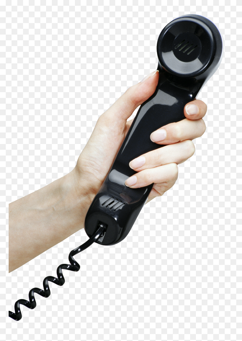 2435x3511 Hand With Telephone Png Clipart - Telephone PNG