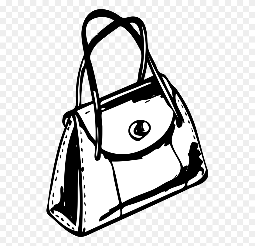 533x750 Handbag Coin Purse Tote Bag Fashion - Shopping Bag Clipart Black And White