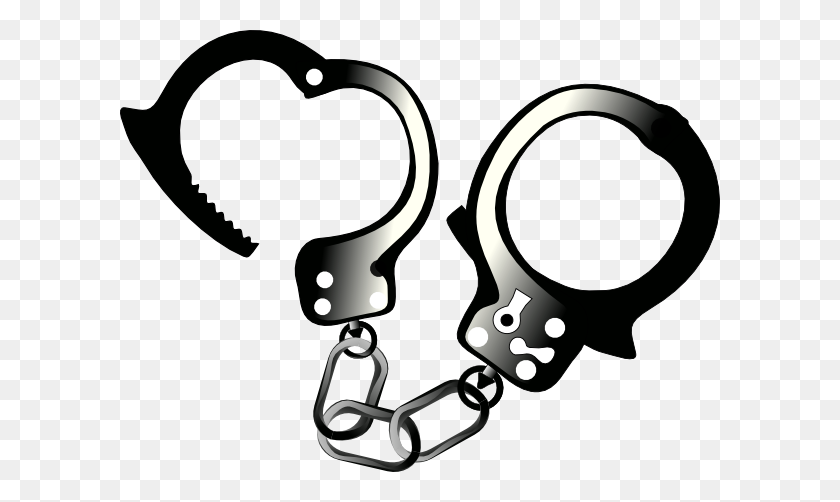 600x442 Handcuffs Clipart Handcuffs Clip Art Images - Thief Clipart Black And White