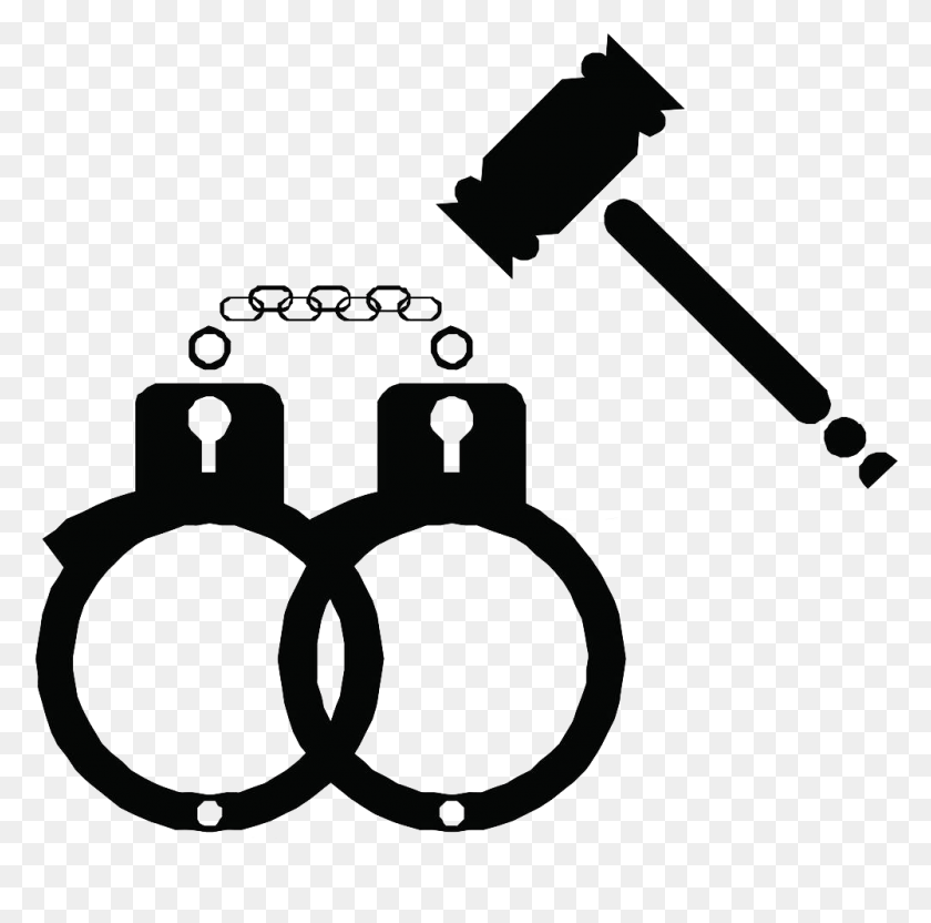1000x991 Handcuffs Crime Clip Art - Judicial Clipart