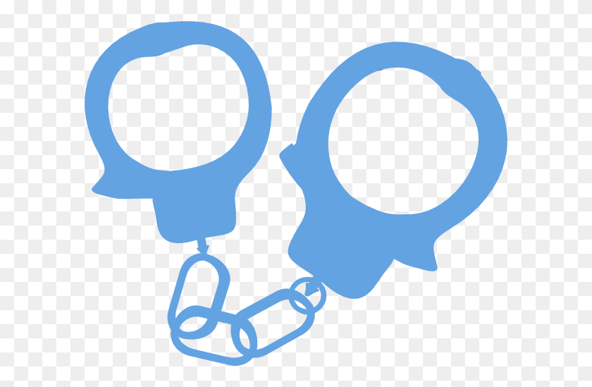 Handcuffs Police Blue Clip Art - Visa Clipart