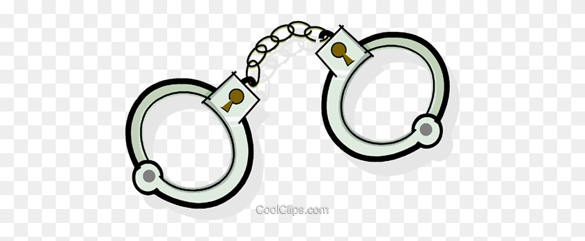Handcuffs Royalty Free Vector Clip Art Illustration - Keychain Clipart