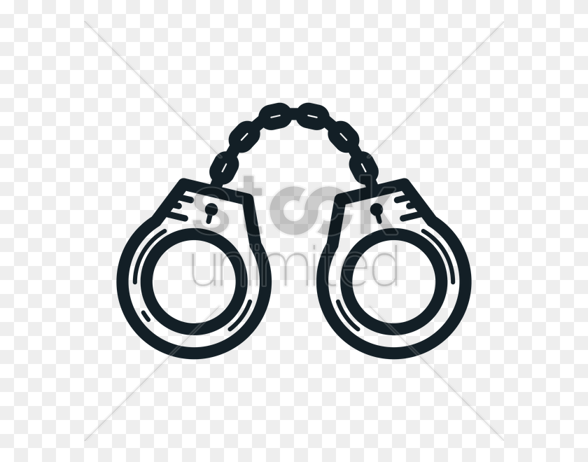 600x600 Handcuffs Vector Image - Cuffs Clipart